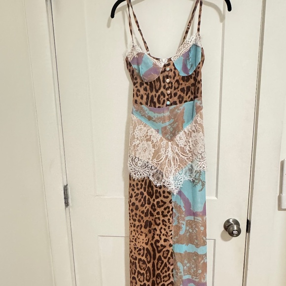 Cheetah scarf printed dress - Picture 1 of 6